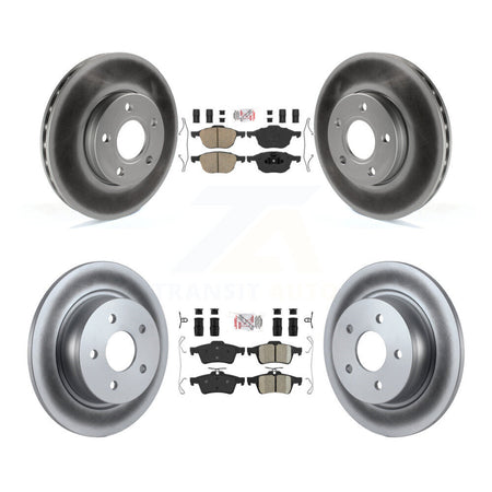 Front Rear Ceramic Pads And Coated Disc Brake Rotors Kit For Ford C-Max KGA-102474