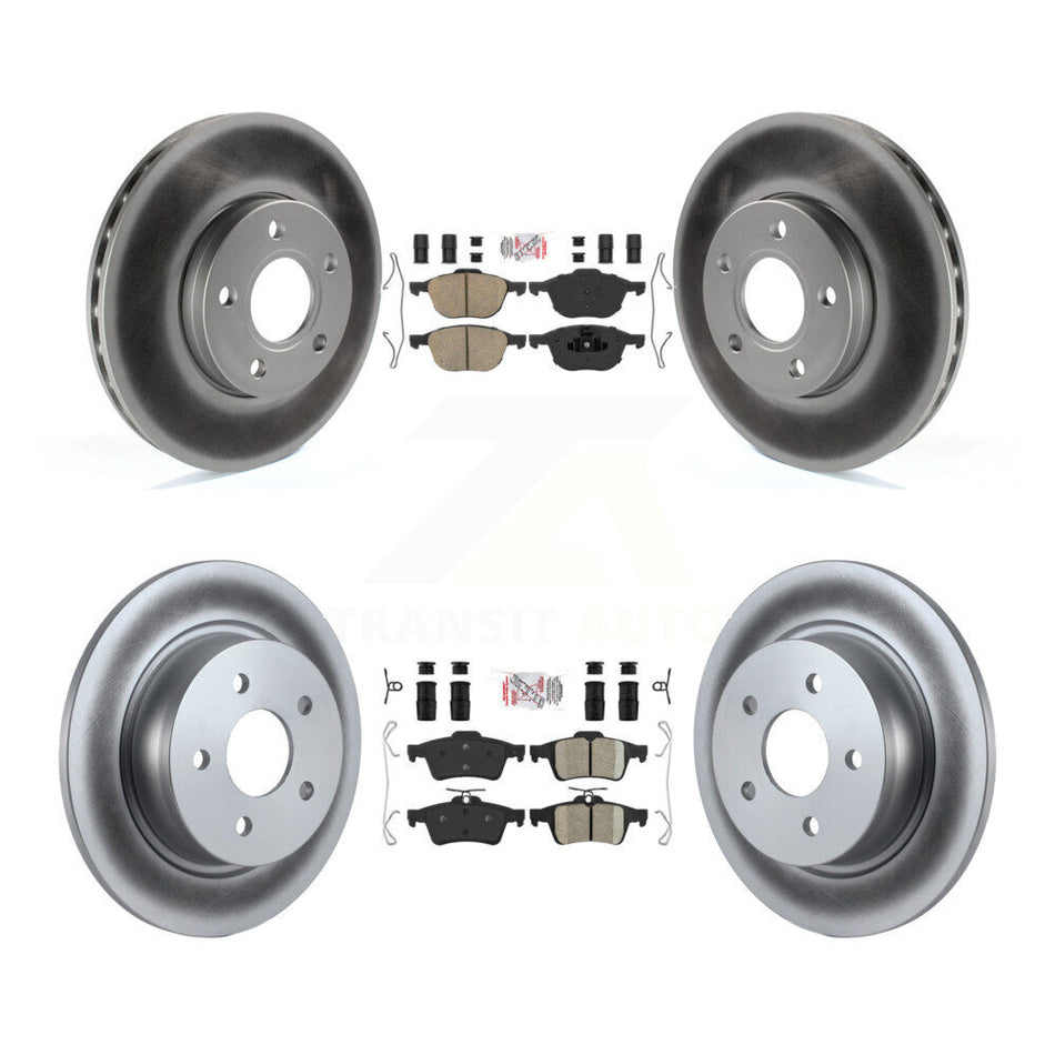 Front Rear Ceramic Pads And Coated Disc Brake Rotors Kit For Ford C-Max KGA-102474