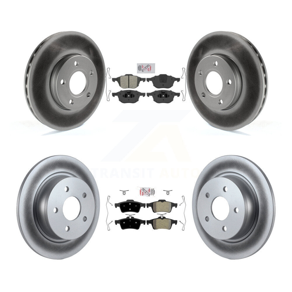 Front Rear Semi-Metallic Pads And Coated Disc Brake Rotors Kit For Ford C-Max KGA-102477