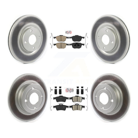 Front Rear Ceramic Pads And Coated Disc Brake Rotors Kit For 2018-2021 Ford EcoSport FWD KGA-102506