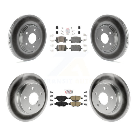 Front Rear Ceramic Pad & Coated Brake Rotor Kit For Chevrolet Malibu Pontiac G6 Cobalt G5 KGA-102516