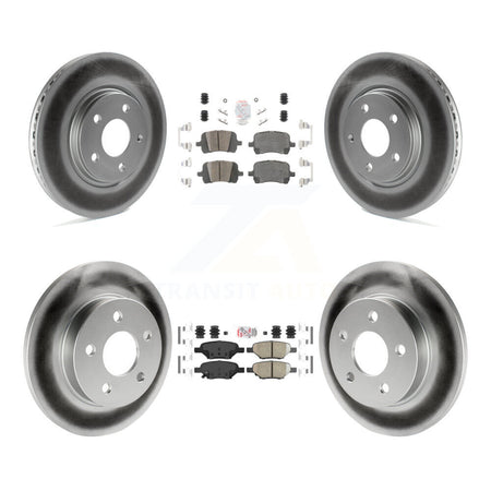 Front Rear Ceramic Pad & Coated Brake Rotor Kit For Chevrolet Malibu Pontiac G6 Cobalt G5 KGA-102518