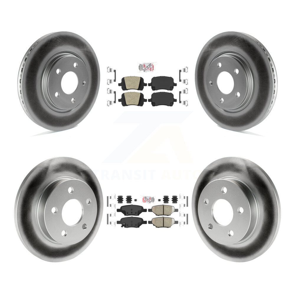 Front Rear Ceramic Pad & Coated Brake Rotor Kit For Chevrolet Malibu Pontiac G6 Cobalt G5 KGA-102519