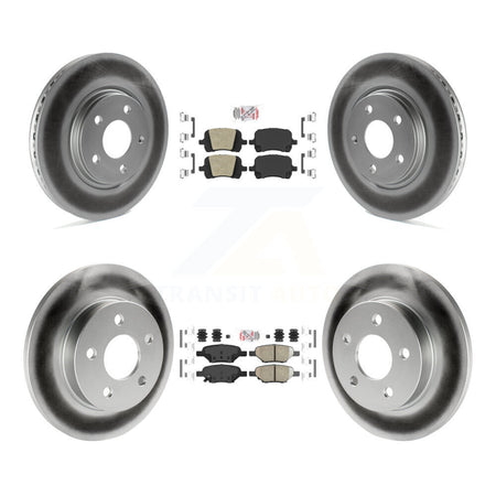 Front Rear Ceramic Pad & Coated Brake Rotor Kit For Chevrolet Malibu Pontiac G6 Cobalt G5 KGA-102519