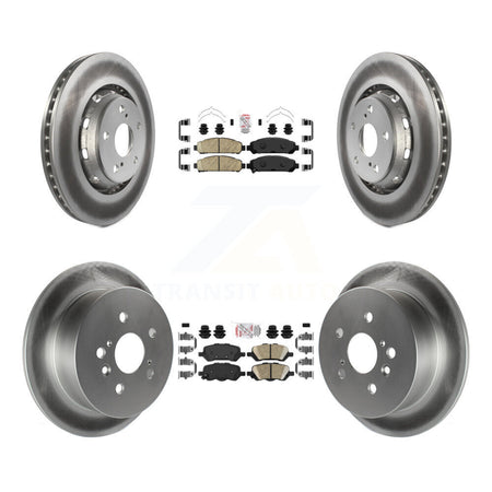 Front Rear Ceramic Pads And Coated Disc Brake Rotors Kit For 2009-2016 Toyota Venza KGA-102578