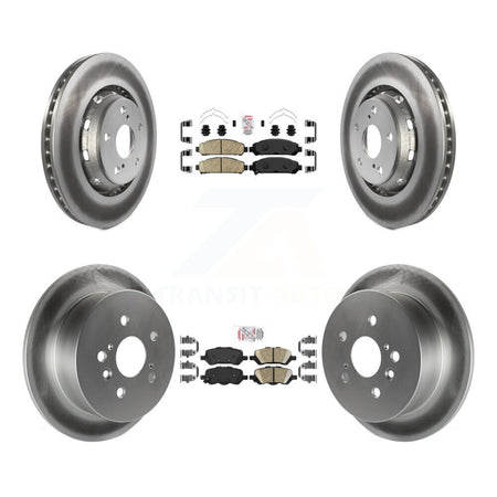 Front Rear Ceramic Pads And Coated Disc Brake Rotors Kit For 2009-2016 Toyota Venza KGA-102580
