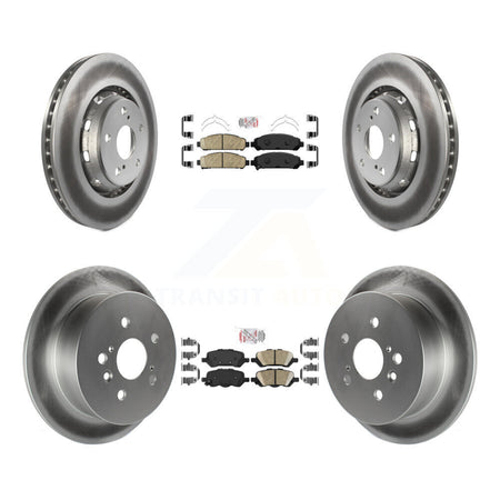 Front Rear Ceramic Pads And Coated Disc Brake Rotors Kit For 2009-2016 Toyota Venza KGA-102581