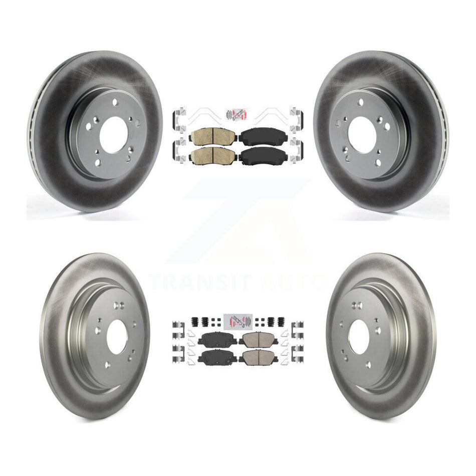 Front Rear Ceramic Pads And Coated Disc Brake Rotors Kit For Honda CR-V KGA-102607