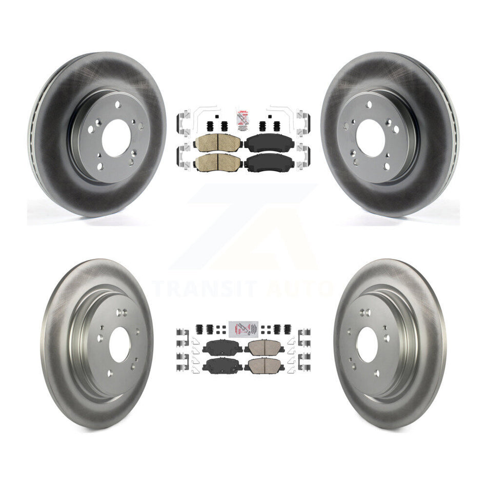 Front Rear Ceramic Pads And Coated Disc Brake Rotors Kit For Honda CR-V KGA-102608