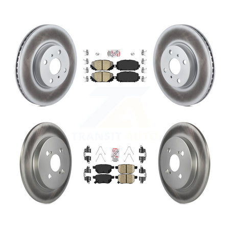 Front Rear Ceramic Pads And Coated Disc Brake Rotors Kit For Toyota Yaris KGA-102616