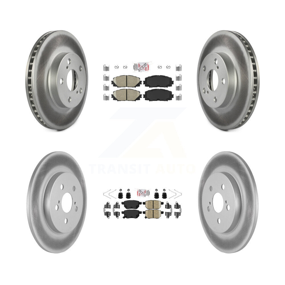 Front Rear Ceramic Pads And Coated Disc Brake Rotors Kit For Lexus CT200h KGA-102624