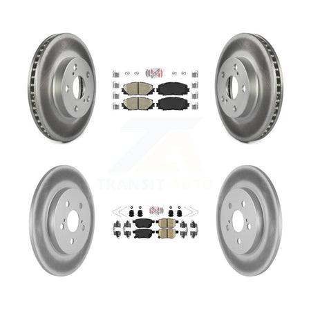 Front Rear Ceramic Pads And Coated Disc Brake Rotors Kit For Lexus CT200h KGA-102624