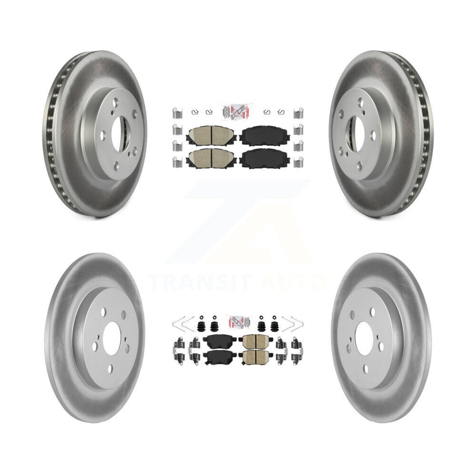 Front Rear Ceramic Pads And Coated Disc Brake Rotors Kit For Lexus CT200h KGA-102624