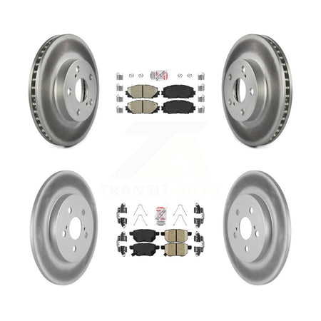 Front Rear Ceramic Pads And Coated Disc Brake Rotors Kit For Lexus CT200h KGA-102625