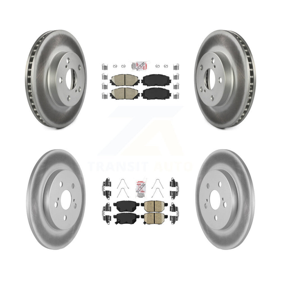 Front Rear Ceramic Pads And Coated Disc Brake Rotors Kit For Lexus CT200h KGA-102625