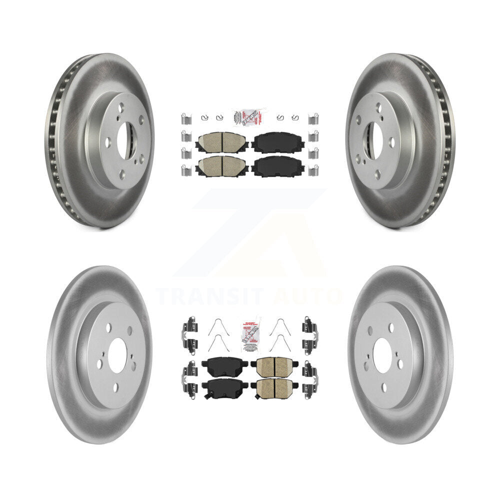 Front Rear Ceramic Pads And Coated Disc Brake Rotors Kit For Lexus CT200h KGA-102626