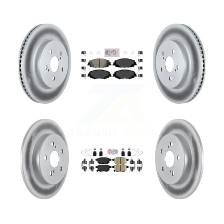 Front Rear Ceramic Pad Coat Brake Rotors Kit For Toyota Corolla With Manual Parking KGA-102634