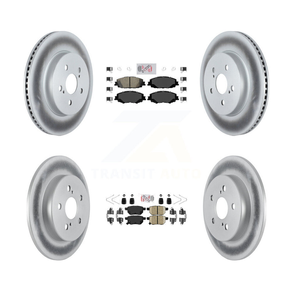 Front Rear Ceramic Pad Coat Brake Rotors Kit For Toyota Corolla With Manual Parking KGA-102634