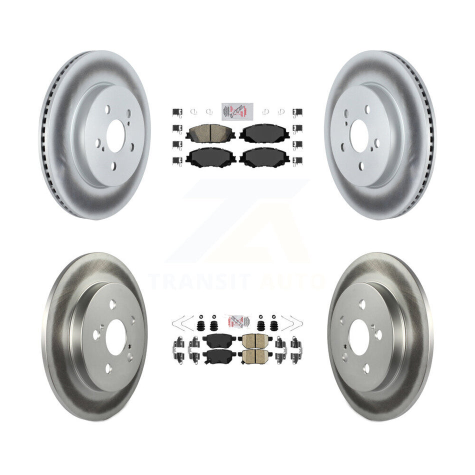 Front Rear Ceramic Pad Coat Disc Brake Rotor Kit For 2020-2022 Toyota Corolla Prius Prime KGA-102641