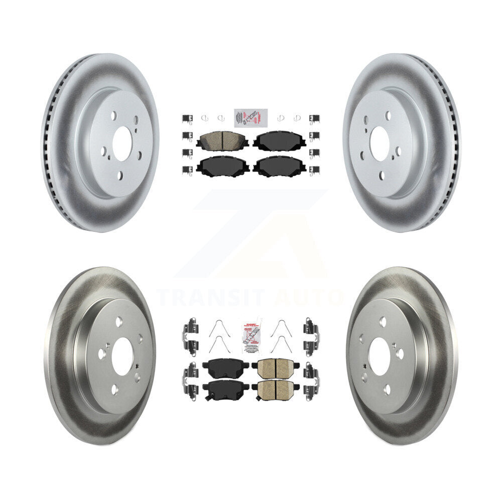 Front Rear Ceramic Pad Coat Disc Brake Rotor Kit For 2020-2022 Toyota Corolla Prius Prime KGA-102642