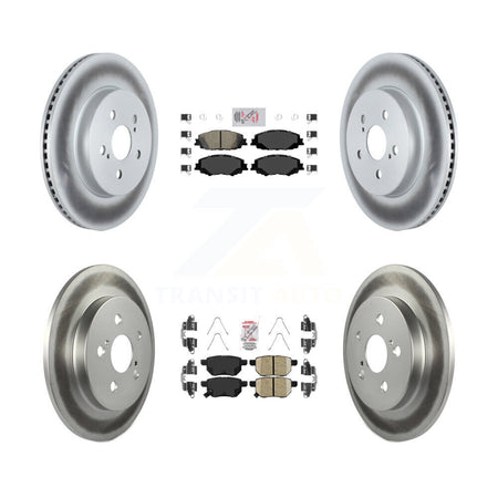 Front Rear Ceramic Pad Coat Disc Brake Rotor Kit For 2020-2022 Toyota Corolla Prius Prime KGA-102642