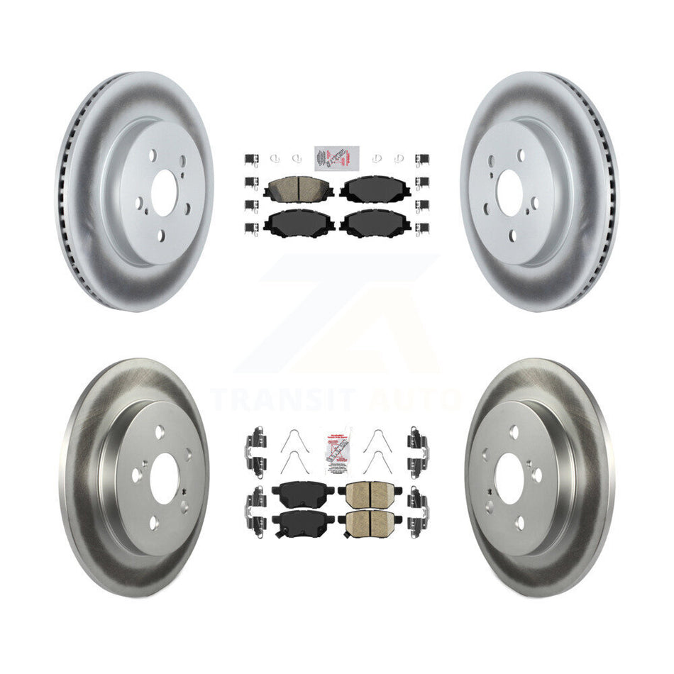 Front Rear Ceramic Pad Coat Disc Brake Rotor Kit For 2020-2022 Toyota Corolla Prius Prime KGA-102642