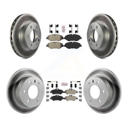 Front Rear Semi-Metallic Pad Coated Brake Rotor Kit For Sprinter 2500 Mercedes-Benz Dodge KGA-102644