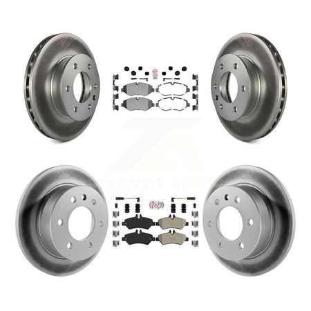 Front Rear Semi-Metallic Pad Coated Brake Rotor Kit For Sprinter 2500 Mercedes-Benz Dodge KGA-102645