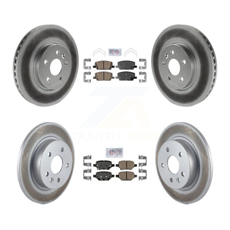 Front Rear Ceramic Pads And Coated Disc Brake Rotors Kit For Buick Encore Chevrolet Trax KGA-102666