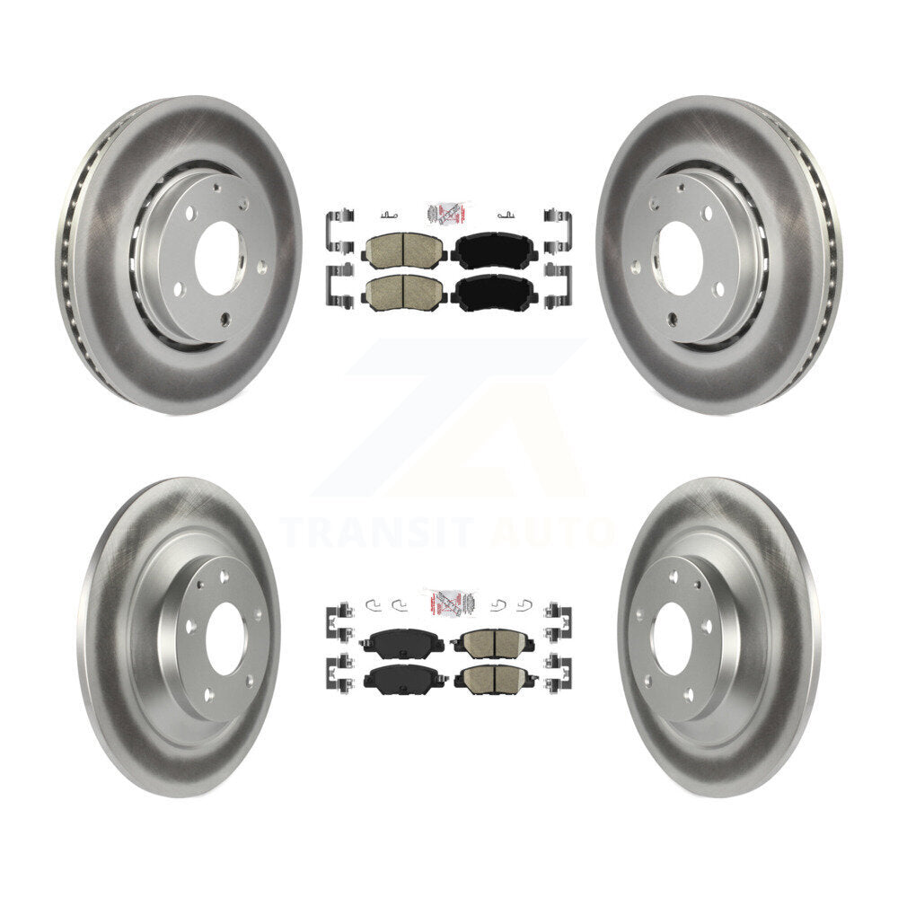 Front Rear Ceramic Pads And Coated Disc Brake Rotors Kit For Mazda CX-5 KGA-102670