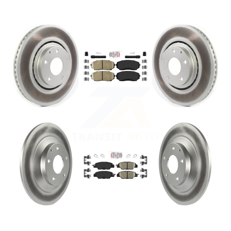 Front Rear Ceramic Pad Coated Disc Brake Rotors Kit For 2019-2024 Mazda CX-5 Turbocharged KGA-102671