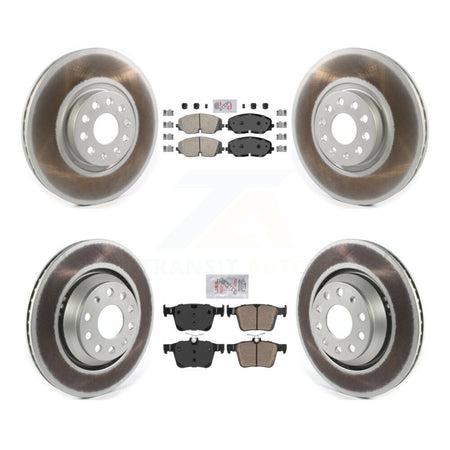 Front Rear Ceramic Pads And Coated Disc Brake Rotors Kit For Volkswagen Atlas KGA-102676