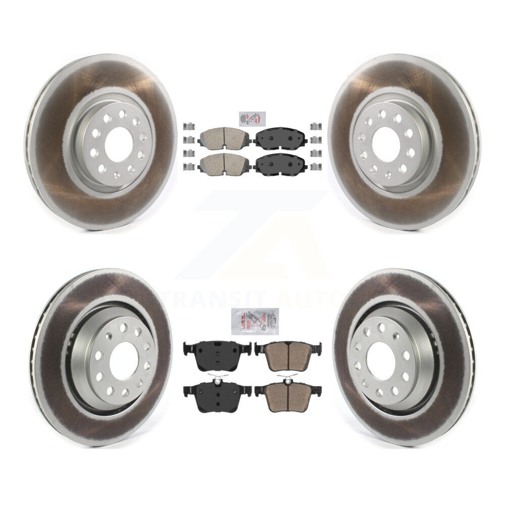 Front Rear Ceramic Pads And Coated Disc Brake Rotors Kit For Volkswagen Atlas KGA-102677
