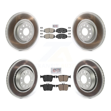 Front Rear Ceramic Pads And Coated Disc Brake Rotors Kit For Volkswagen Atlas KGA-102677