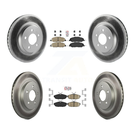Front Rear Ceramic Pads And Coated Disc Brake Rotors Kit For Ford Mustang KGA-102678