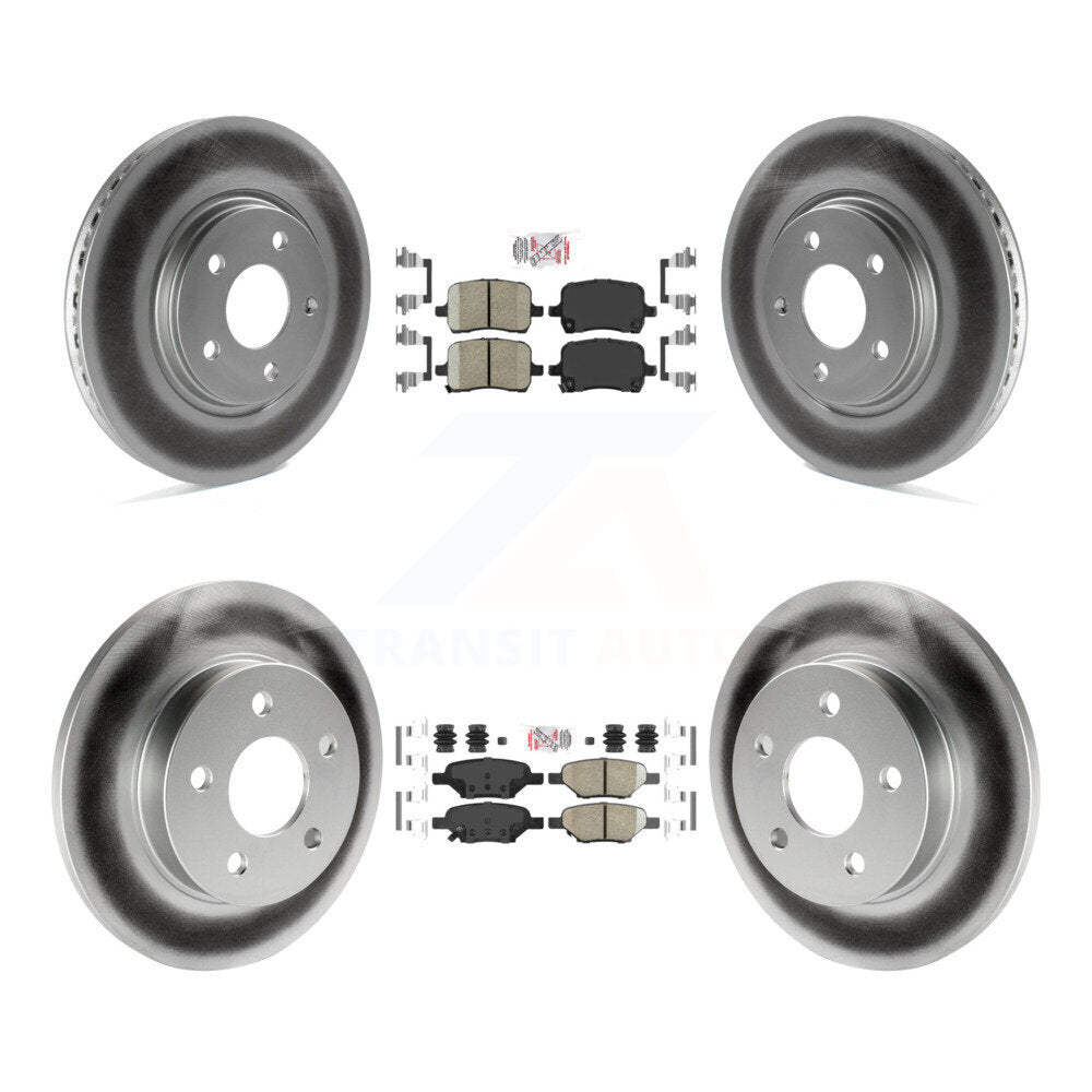 Front Rear Ceramic Pad Coat Brake Rotor Kit For Chevrolet Pontiac Cobalt G5 Saturn Ion G6 KGA-102682