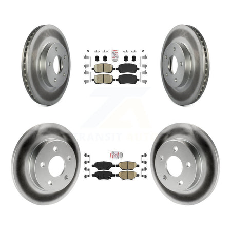 Front Rear Ceramic Pads And Coated Disc Brake Rotors Kit For Pontiac G5 KGA-102689