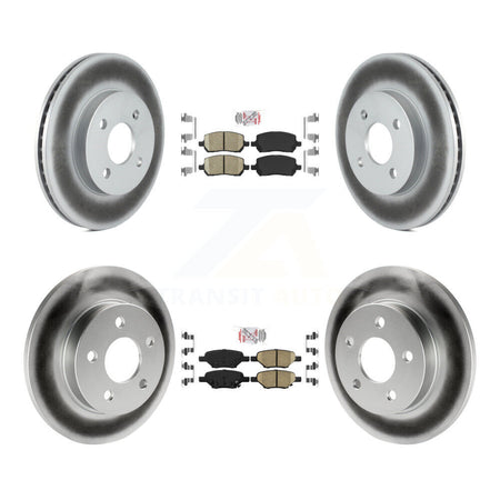 Front Rear Ceramic Pads And Coated Disc Brake Rotors Kit For Pontiac G5 Pursuit KGA-102694