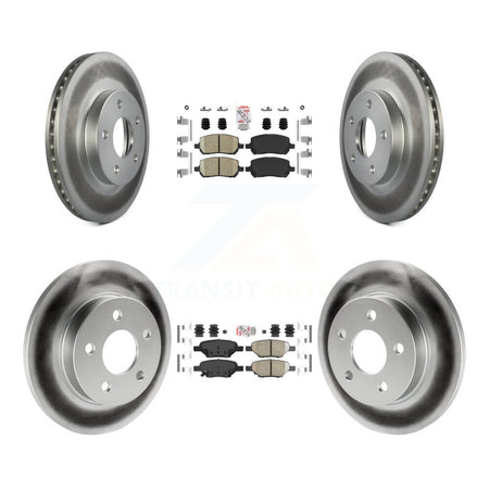Front Rear Ceramic Pads And Coated Disc Brake Rotors Kit For Pontiac G5 KGA-102695
