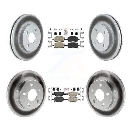 Front Rear Ceramic Pads And Coated Disc Brake Rotors Kit For Pontiac G5 Pursuit KGA-102699
