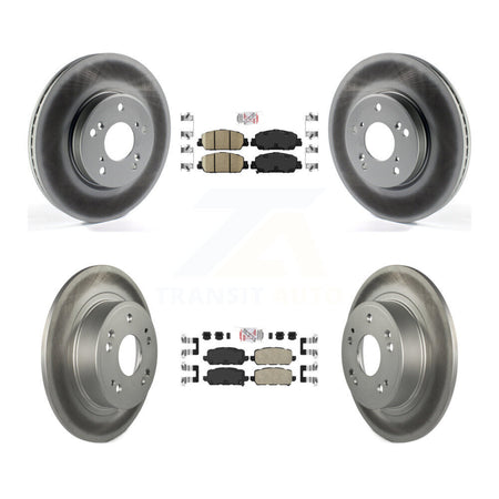 Front Rear Ceramic Pads And Coated Disc Brake Rotors Kit For 2016-2022 Honda HR-V KGA-102704