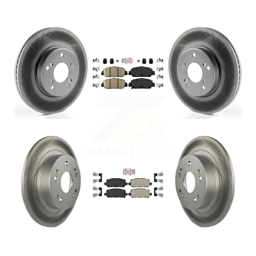 Front Rear Ceramic Pads And Coated Disc Brake Rotors Kit For 2016-2022 Honda HR-V KGA-102705