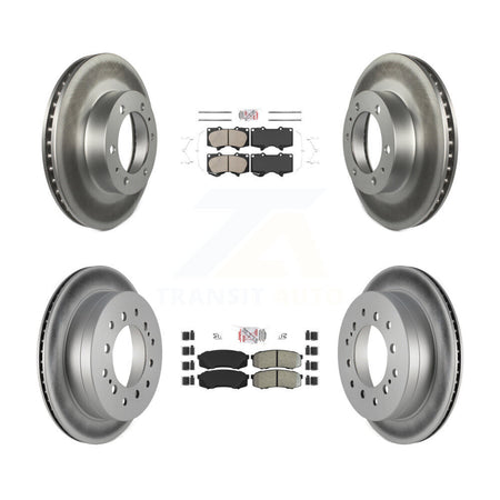 Front Ceramic Rear Semi-Metallic Pad Coated Brake Rotor Kit For Toyota 4Runner FJ Cruiser KGA-102724