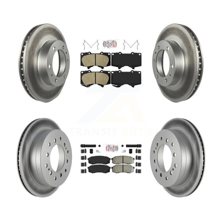 Front Ceramic Rear Semi-Metallic Pad Coated Brake Rotor Kit For Toyota 4Runner FJ Cruiser KGA-102725
