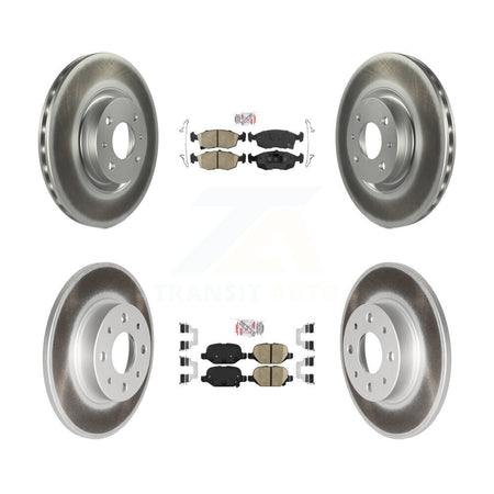 Front Rear Ceramic Pads And Coated Disc Brake Rotors Kit For Fiat 500 KGA-102731