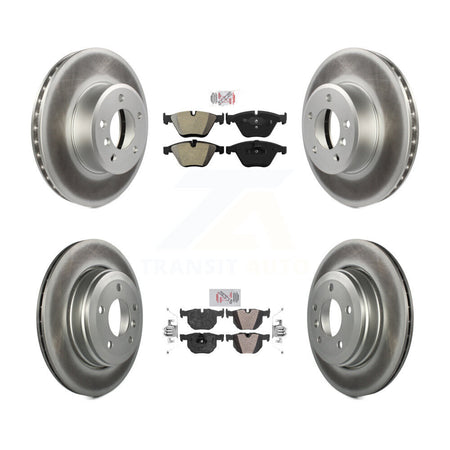 Front Rear Semi-Metallic Pads And Coated Disc Brake Rotors Kit For BMW 530i 525i 528i KGA-102766