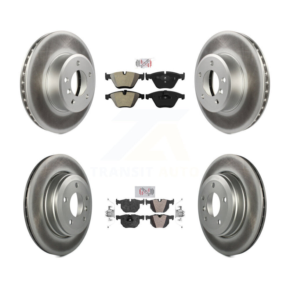 Front Rear Semi-Metallic Pads And Coated Disc Brake Rotors Kit For BMW 530i 525i 528i KGA-102766