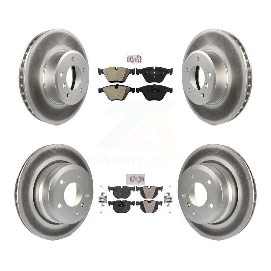 Front Rear Semi-Metallic Pad Coated Brake Rotors Kit For BMW 530xi 528i xDrive 535i 535xi KGA-102767