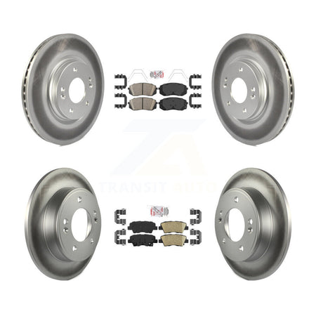 Front Rear Ceramic Pad Coat Brake Rotor Kit For Kia Forte5 1.6L With Manual Parking KGA-102776