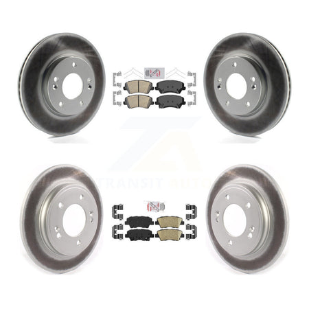 Front Rear Ceramic Pad Coat Disc Brake Rotor Kit For Hyundai Veloster Naturally Aspirated KGA-102782